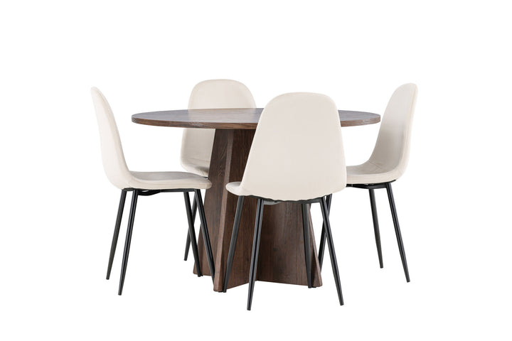 Venture Home Bootcut Dining Table with Polar Dining Chair