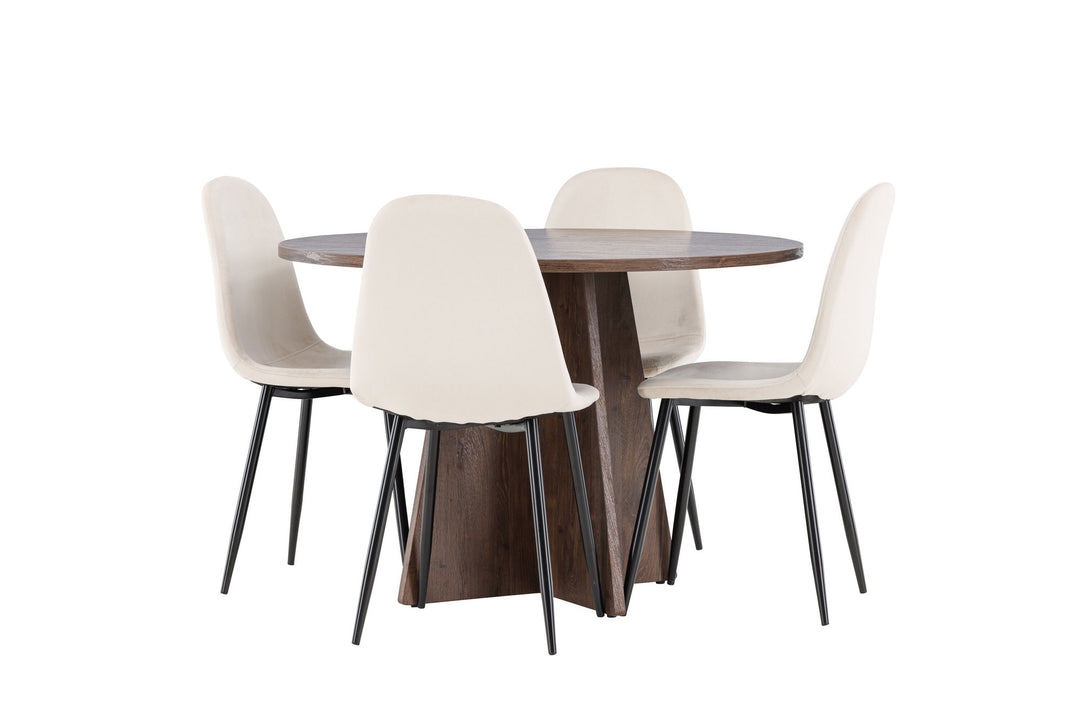 Venture Home Bootcut Dining Table with Polar Dining Chair