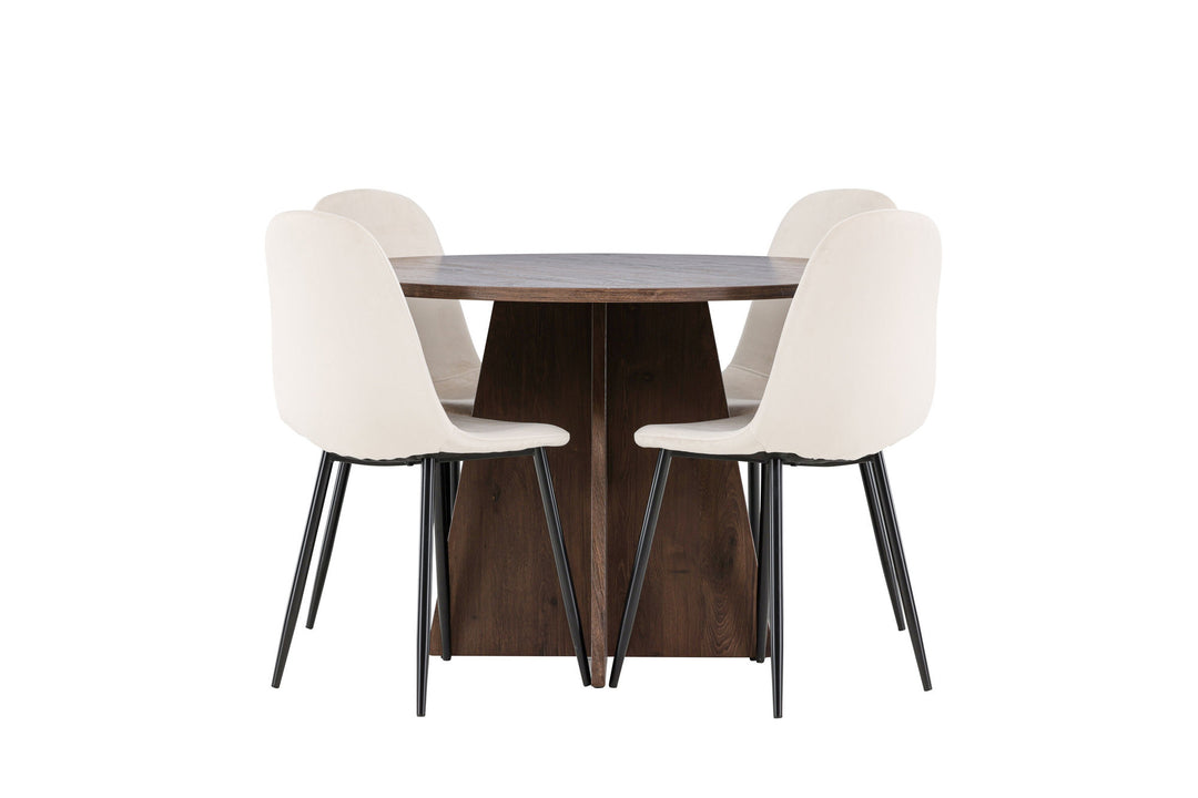 Venture Home Bootcut Dining Table with Polar Dining Chair
