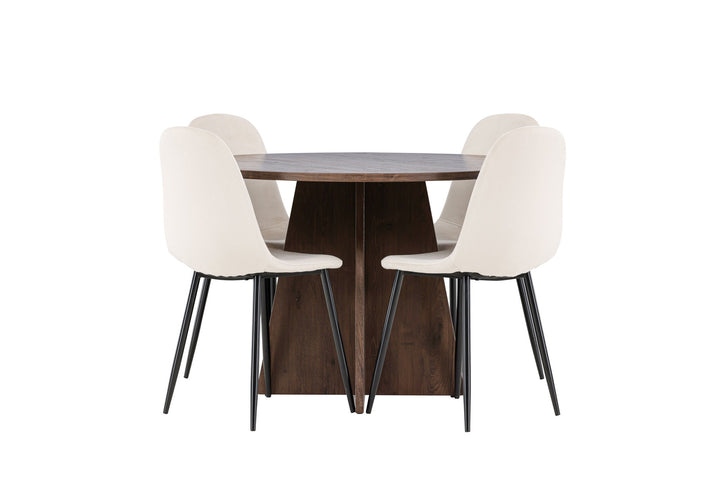 Venture Home Bootcut Dining Table with Polar Dining Chair