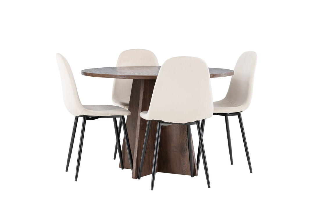 Venture Home Bootcut Dining Table with Polar Dining Chair