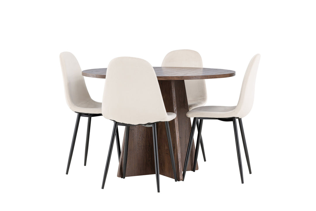 Venture Home Bootcut Dining Table with Polar Dining Chair