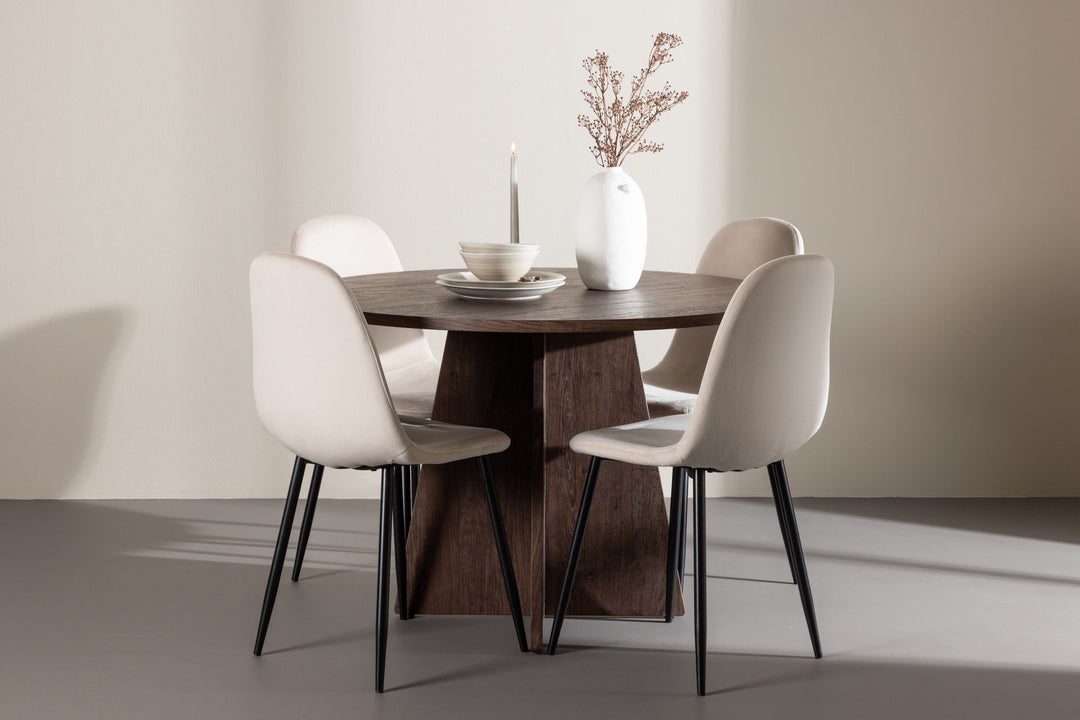 Venture Home Bootcut Dining Table with Polar Dining Chair