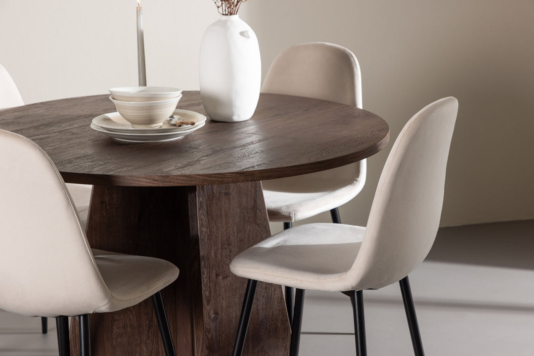 Venture Home Bootcut Dining Table with Polar Dining Chair