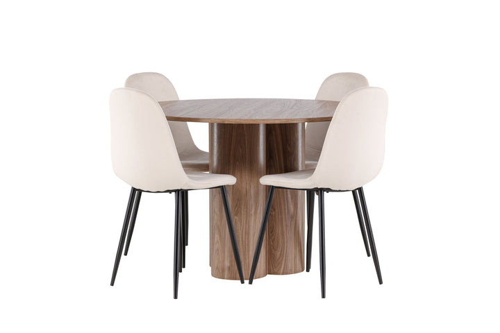 Venture Home Olivia Dining Table with Polar Dining Chair