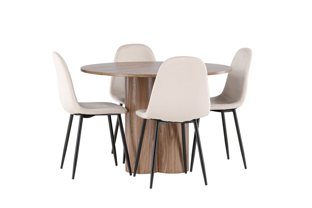 Venture Home Olivia Dining Table with Polar Dining Chair