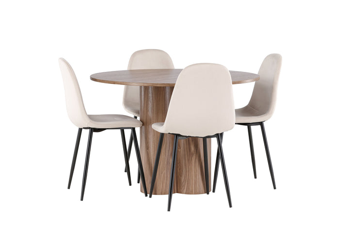 Venture Home Olivia Dining Table with Polar Dining Chair