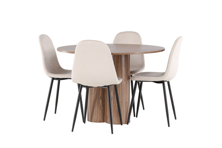 Venture Home Olivia Dining Table with Polar Dining Chair