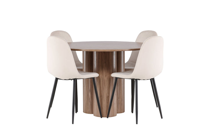 Venture Home Olivia Dining Table with Polar Dining Chair