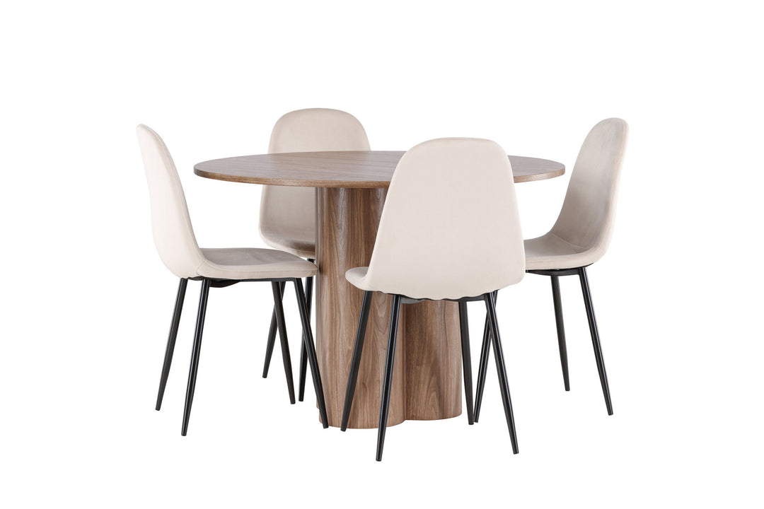 Venture Home Olivia Dining Table with Polar Dining Chair