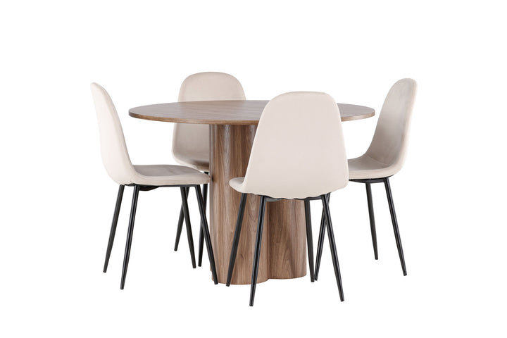 Venture Home Olivia Dining Table with Polar Dining Chair