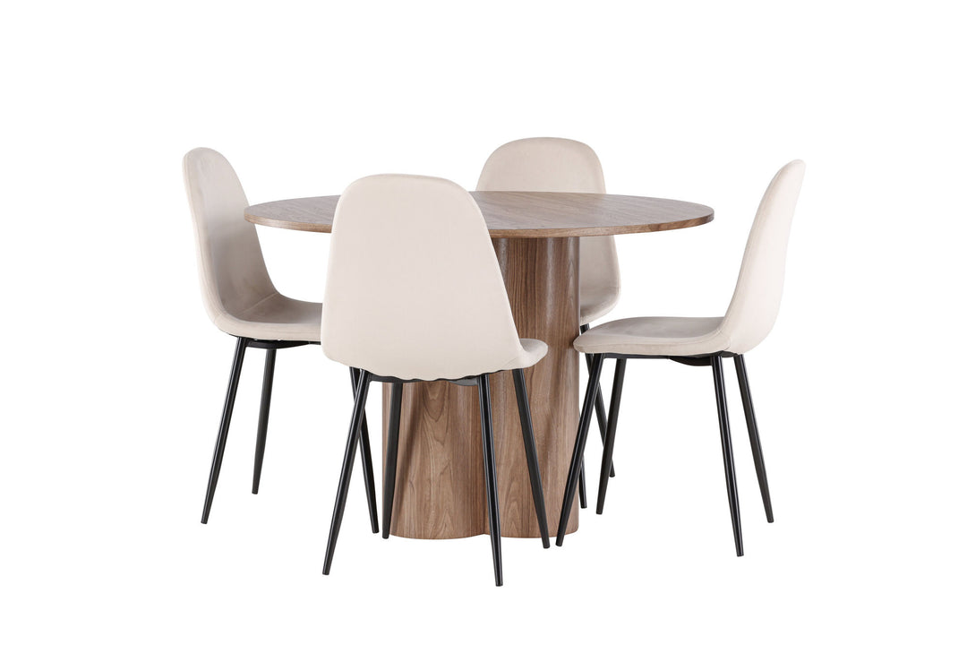 Venture Home Olivia Dining Table with Polar Dining Chair