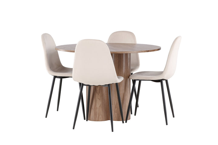 Venture Home Olivia Dining Table with Polar Dining Chair