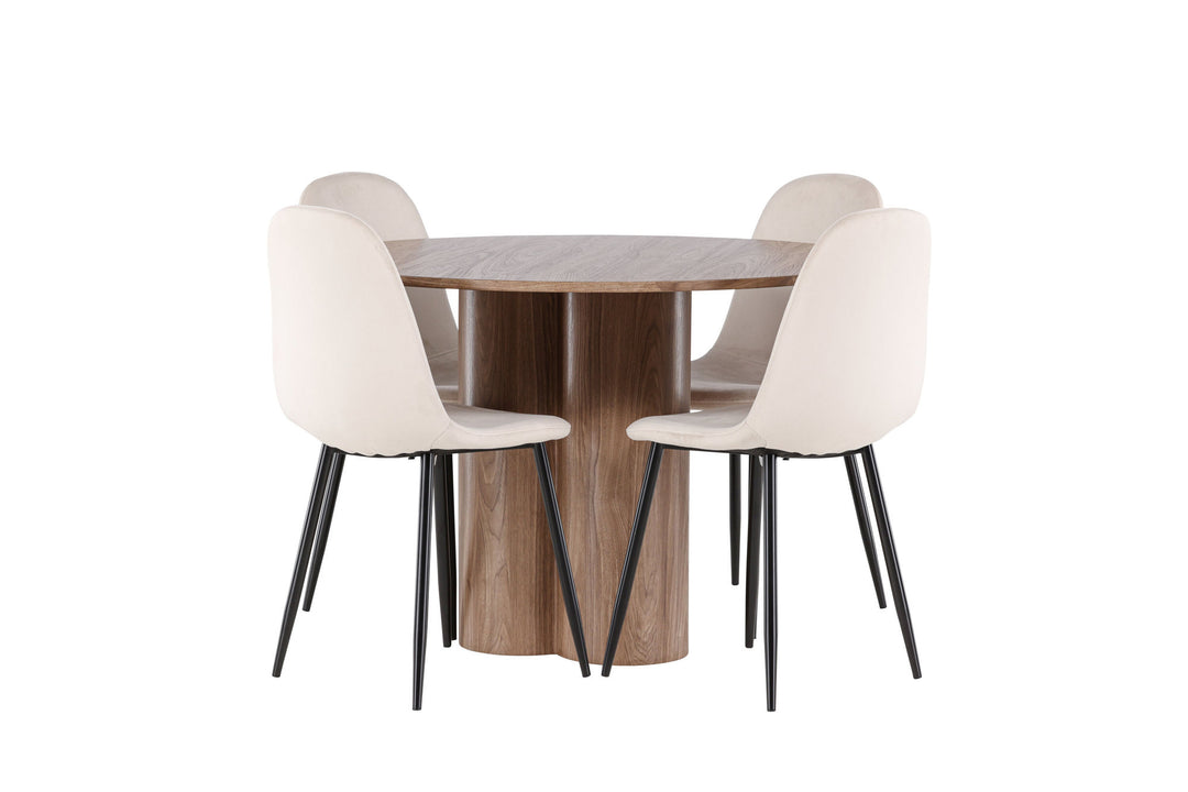 Venture Home Olivia Dining Table with Polar Dining Chair