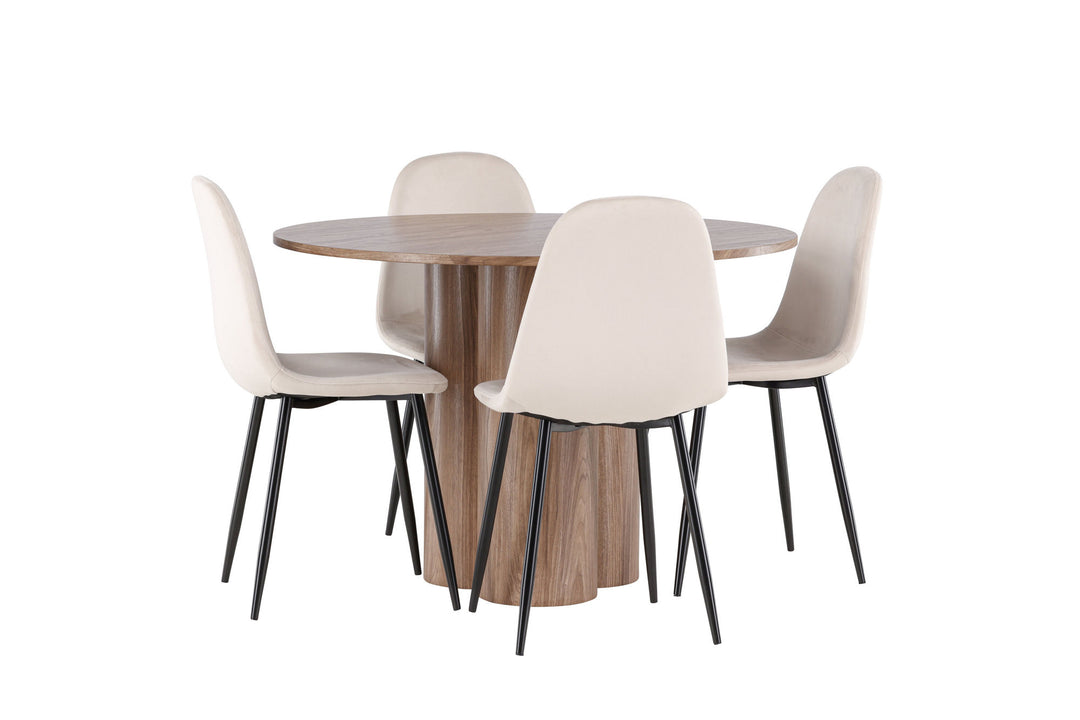 Venture Home Olivia Dining Table with Polar Dining Chair