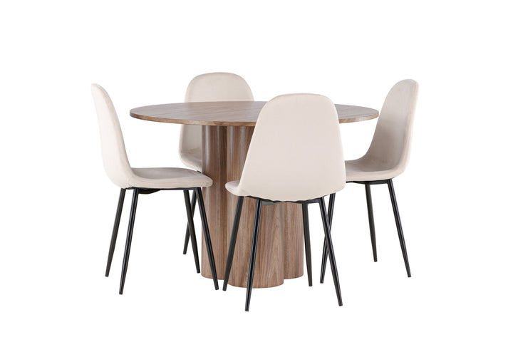 Venture Home Olivia Dining Table with Polar Dining Chair