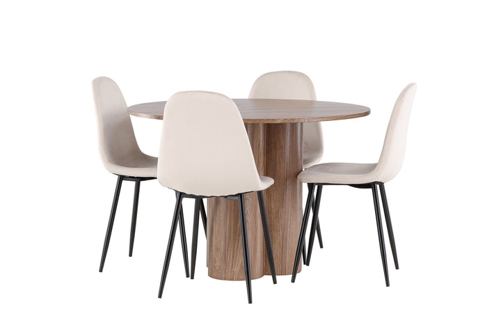 Venture Home Olivia Dining Table with Polar Dining Chair