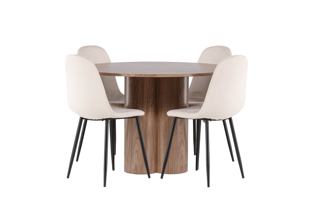 Venture Home Olivia Dining Table with Polar Dining Chair