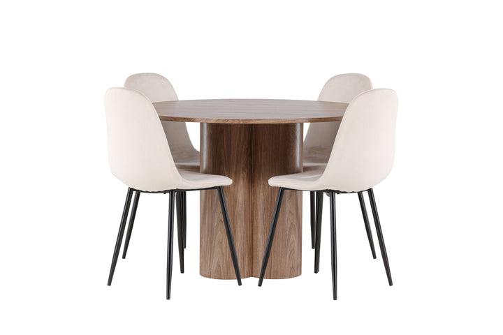 Venture Home Olivia Dining Table with Polar Dining Chair