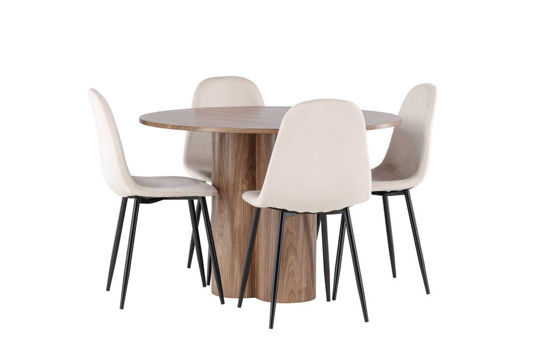 Venture Home Olivia Dining Table with Polar Dining Chair