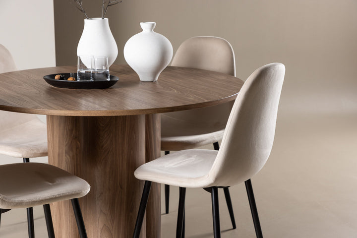 Venture Home Olivia Dining Table with Polar Dining Chair