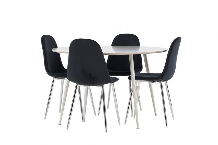 Venture Home Plaza Dining Table with Polar Dining Chair
