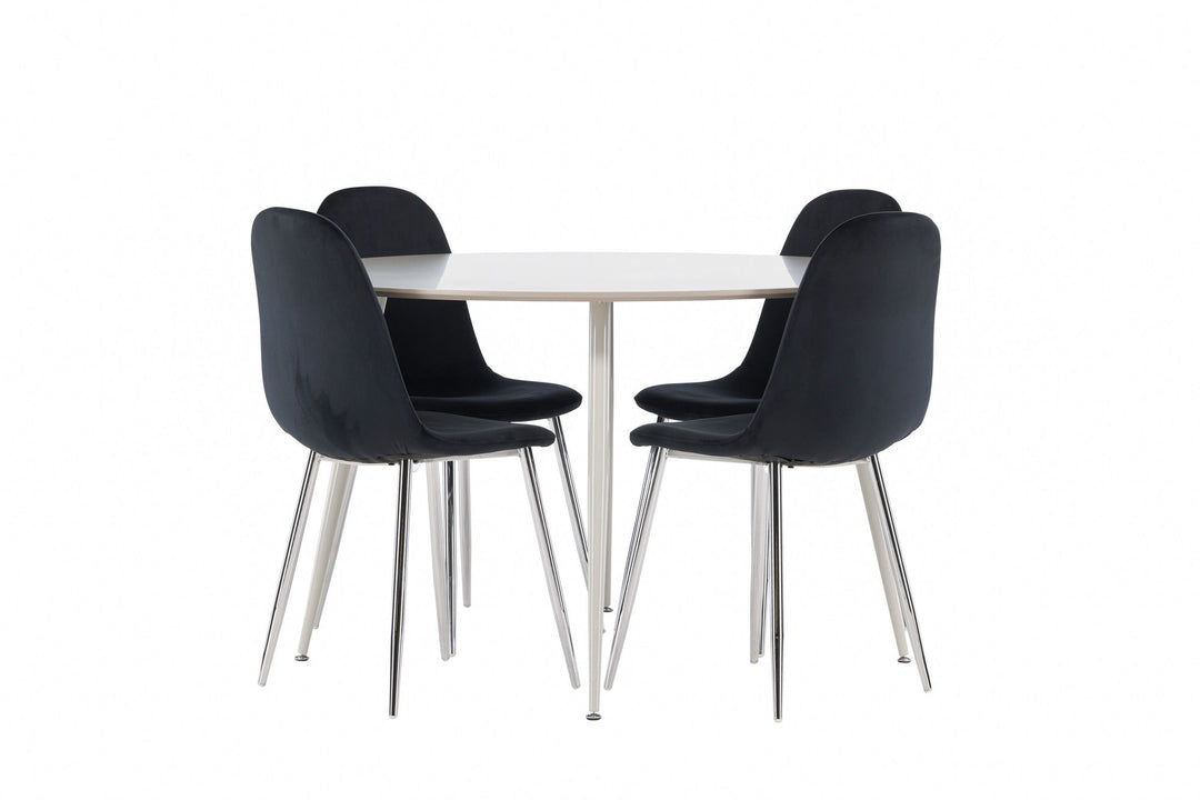 Venture Home Plaza Dining Table with Polar Dining Chair