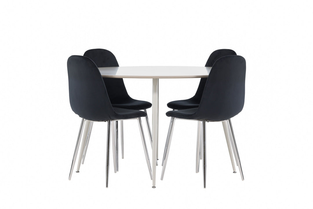 Venture Home Plaza Dining Table with Polar Dining Chair