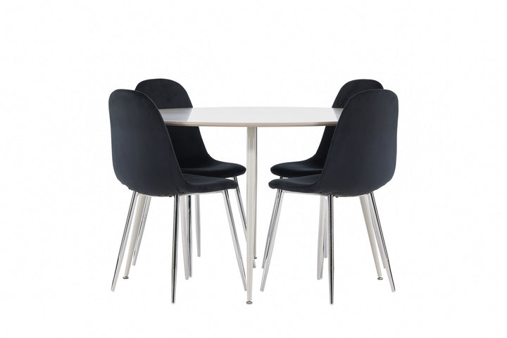Venture Home Plaza Dining Table with Polar Dining Chair