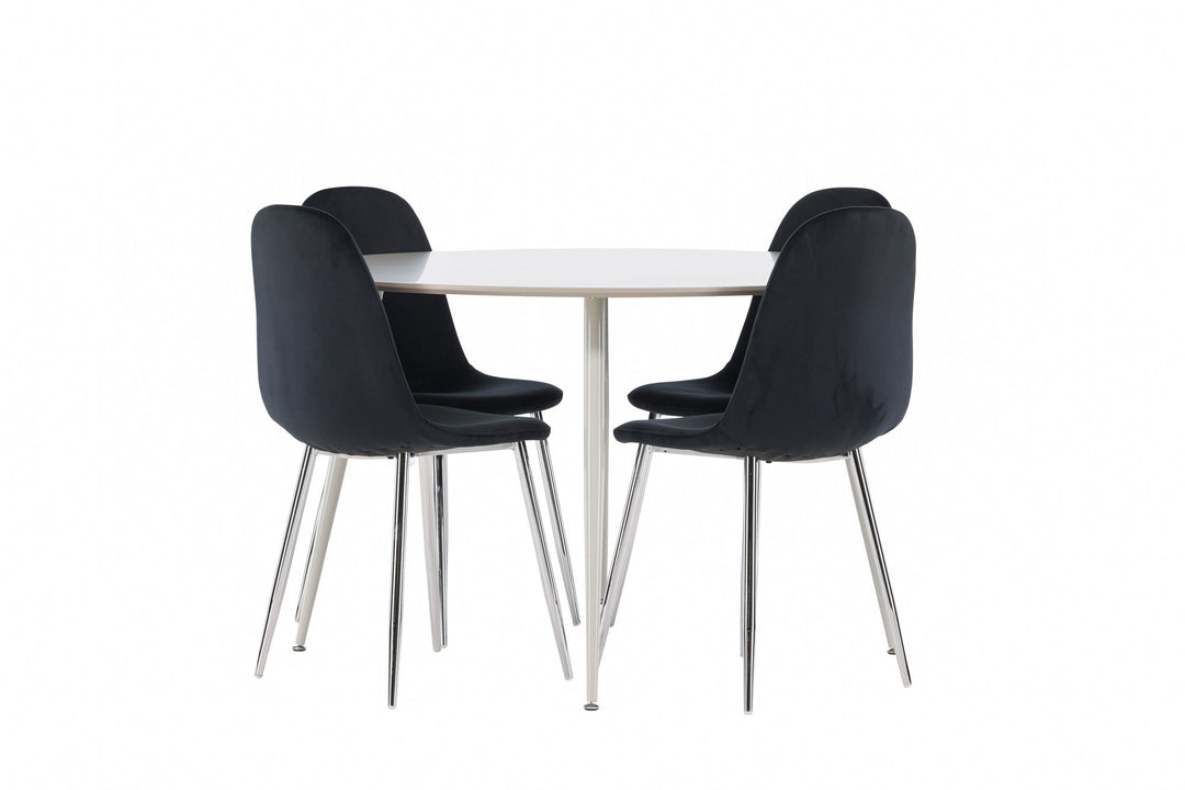 Venture Home Plaza Dining Table with Polar Dining Chair