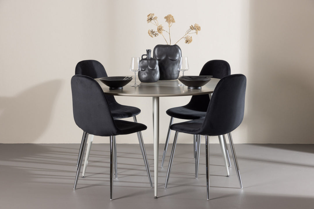 Venture Home Plaza Dining Table with Polar Dining Chair
