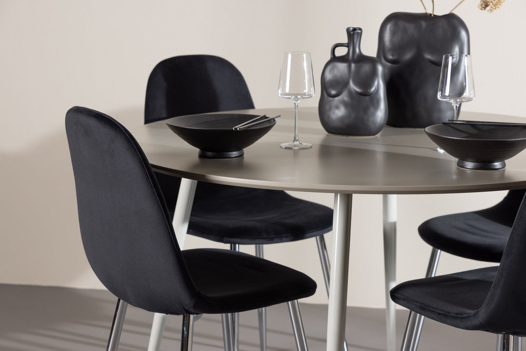 Venture Home Plaza Dining Table with Polar Dining Chair