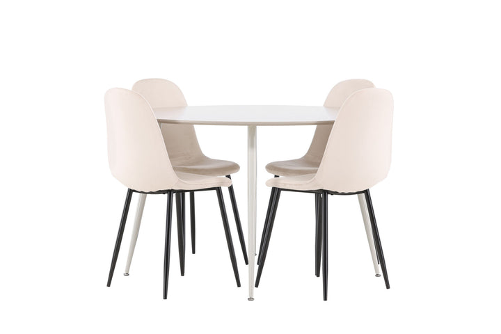 Venture Home Plaza Dining Table with Polar Dining Chair