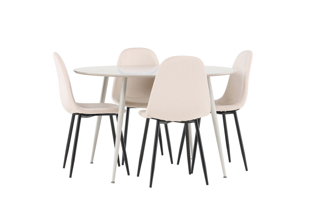 Venture Home Plaza Dining Table with Polar Dining Chair