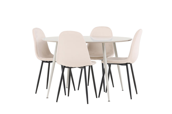Venture Home Plaza Dining Table with Polar Dining Chair