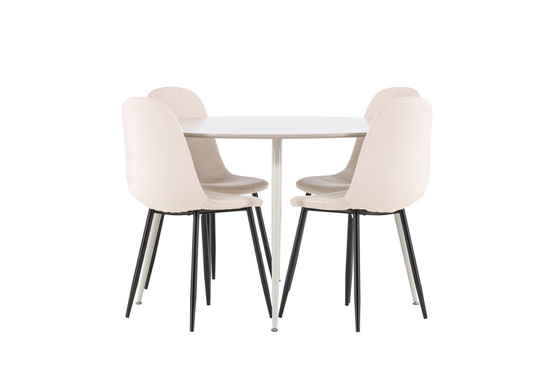 Venture Home Plaza Dining Table with Polar Dining Chair
