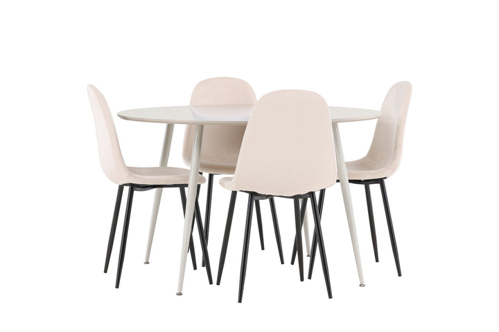 Venture Home Plaza Dining Table with Polar Dining Chair