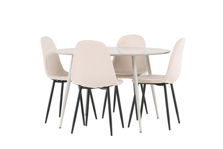 Venture Home Plaza Dining Table with Polar Dining Chair