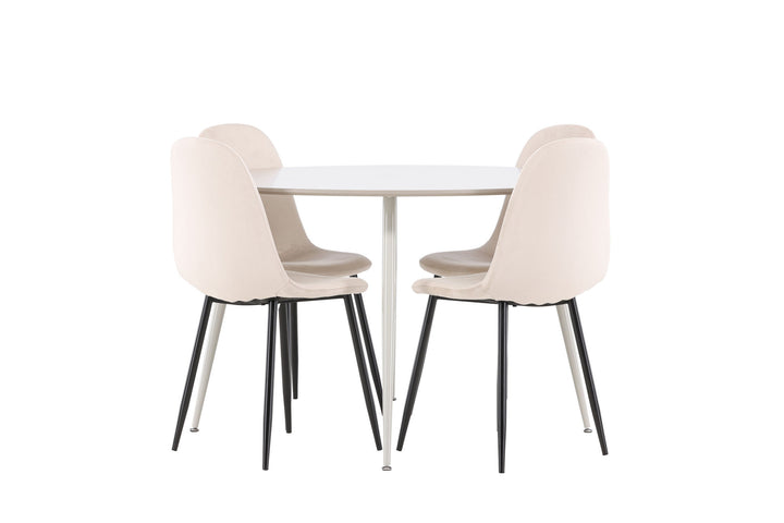 Venture Home Plaza Dining Table with Polar Dining Chair