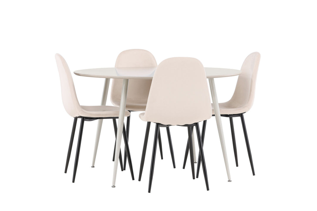 Venture Home Plaza Dining Table with Polar Dining Chair