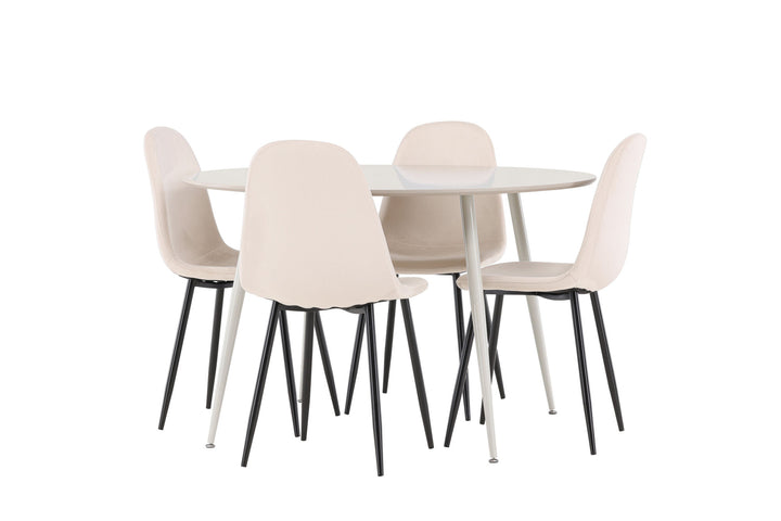 Venture Home Plaza Dining Table with Polar Dining Chair