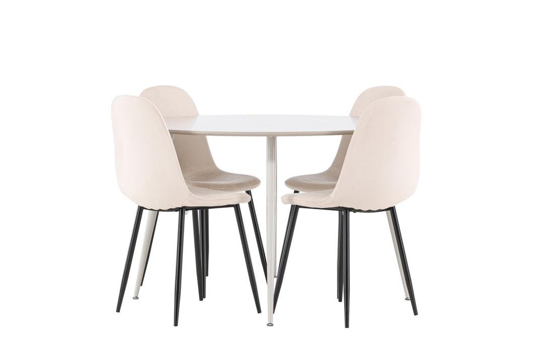 Venture Home Plaza Dining Table with Polar Dining Chair