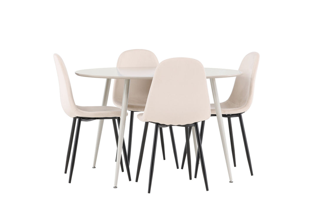 Venture Home Plaza Dining Table with Polar Dining Chair