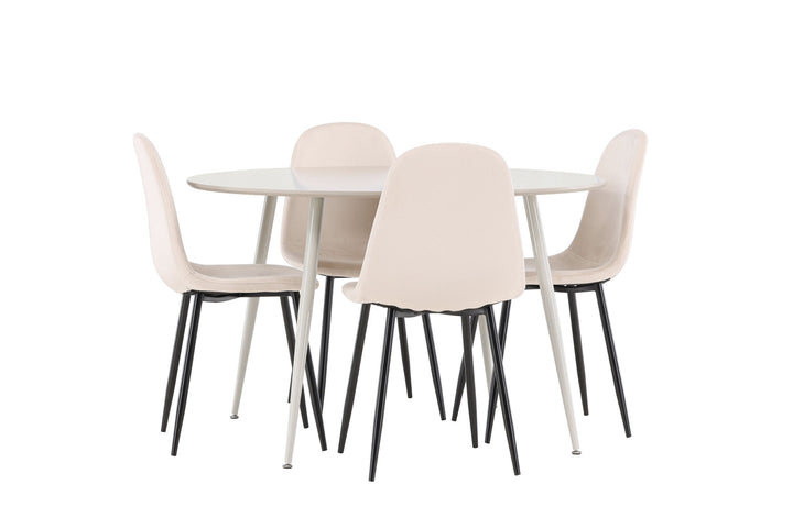 Venture Home Plaza Dining Table with Polar Dining Chair