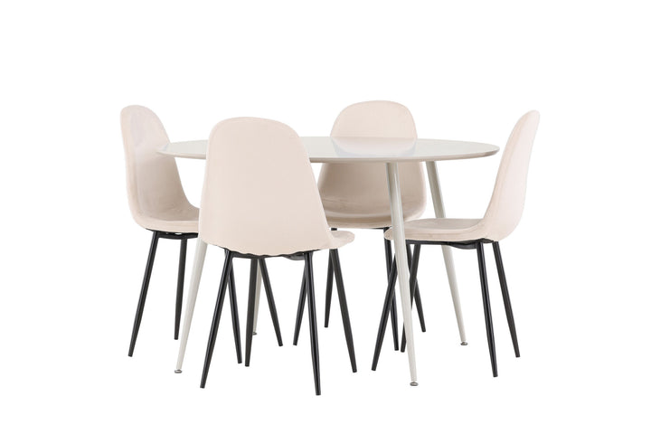 Venture Home Plaza Dining Table with Polar Dining Chair