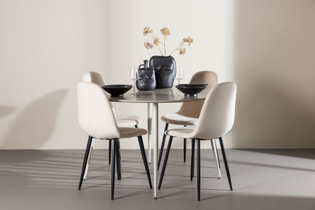 Venture Home Plaza Dining Table with Polar Dining Chair