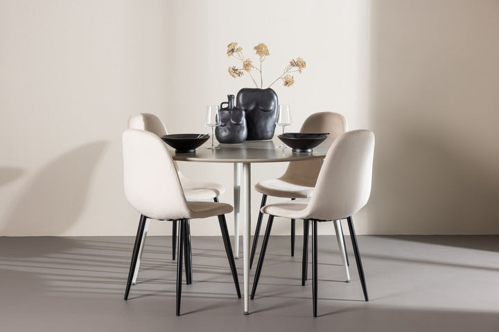 Venture Home Plaza Dining Table with Polar Dining Chair