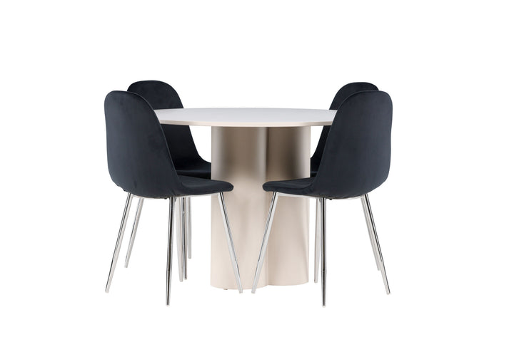 Venture Home Olivia Dining Table with Polar Dining Chair