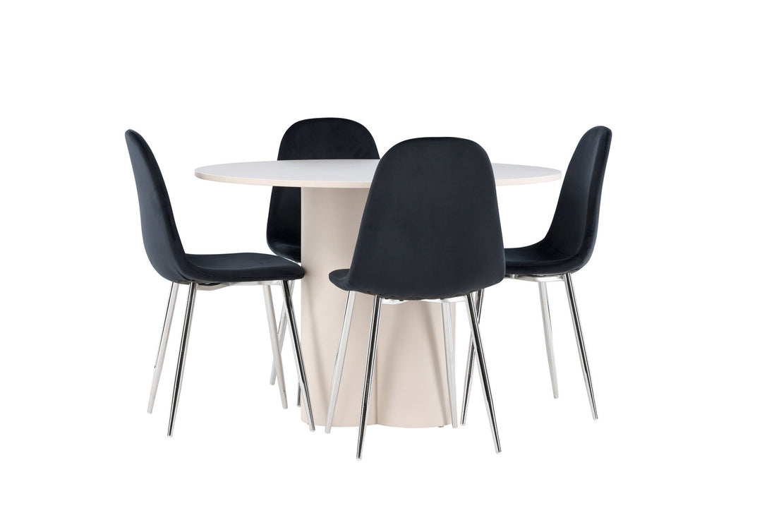 Venture Home Olivia Dining Table with Polar Dining Chair