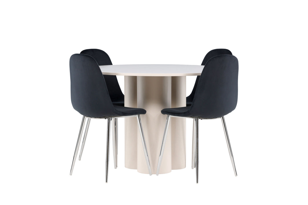 Venture Home Olivia Dining Table with Polar Dining Chair